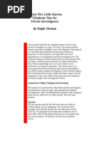 25 Telephone Tips for Investigators