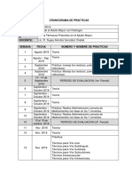Cronograma de Prácticas 3ro D Gericultura Mod II Subm II