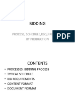 Bidding: Process, Schedule, Requirements by Production