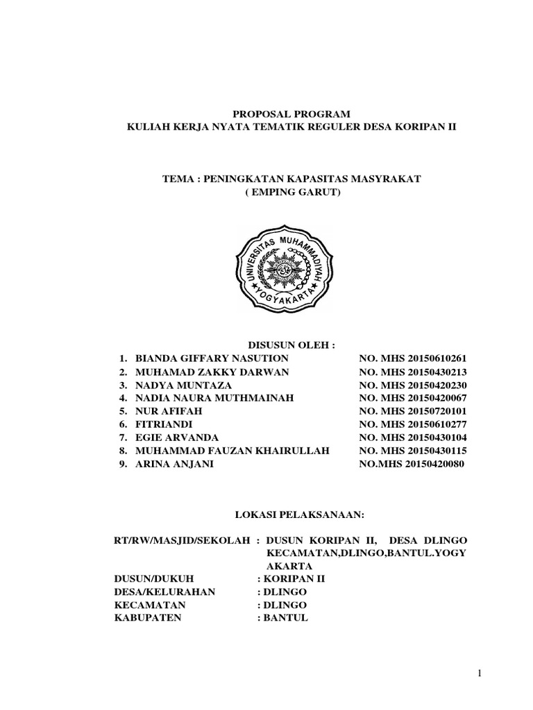 Format Proposal Program KKN | PDF