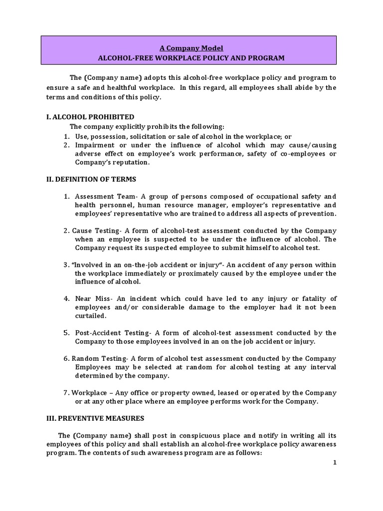 template workplace policies Sexual Harassment Hiv/Aids