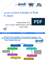 Some Recent Activities of Ipv6 in Japan