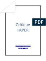 Critique Paper: Dasigan Sheila Mae D, Bsa - Ac11Ka2