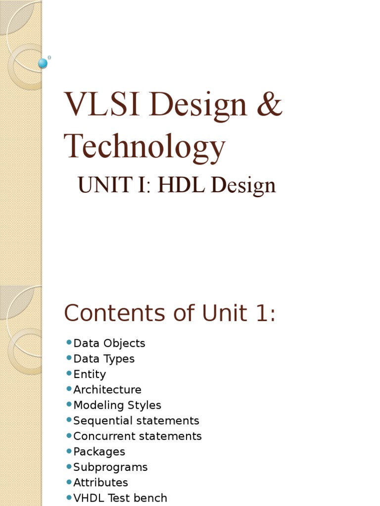 VHDL Design Fundamentals and Techniques | PDF | Hardware Description ...