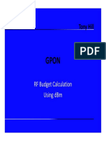 GPON RF Budget Calculation