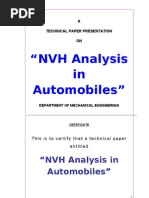 Download Noise Vibration Analysis in Automobiles by Sanket_Dhanave SN38931577 doc pdf