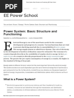 Power System - Basic Structure and Functioning - EE Power School