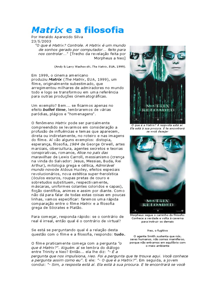 Matrix e A Filosofia | PDF | Sócrates | Oráculo