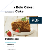 Resep Bolu Cake Zebra Cake