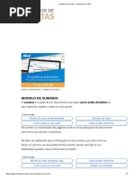 Modelo de Sumário – Modelos de Carta