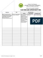 CLSU Risk and Opportunity Register