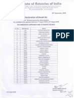 CT 9 August 2018 Result