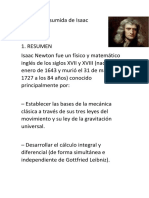 Biografía Resumida de Isaac Newton