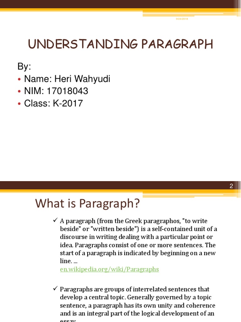 Understanding Paragraph | PDF | Paragraph | Green Tea