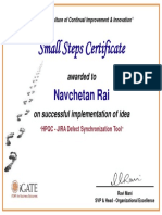 Small Steps Certificate - Navchetan Rai