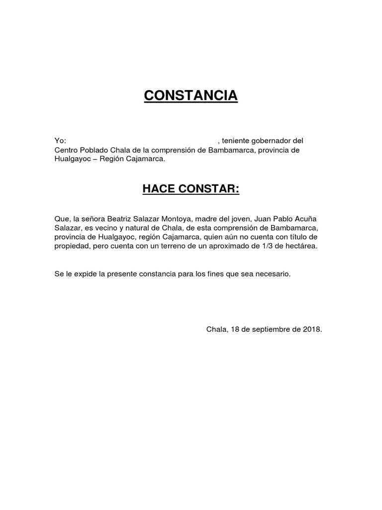 Constancia | PDF