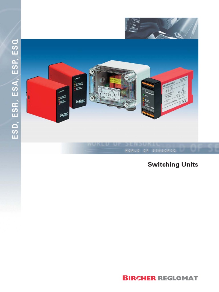 Bircher Reglomat ESD3 Switching Units | PDF | Relay | Power Supply