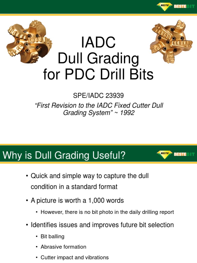 Dull Grading BesteBit PDF Drilling Rig Diamond