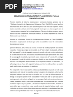 Comunicado Plan Retorno Haitiano
