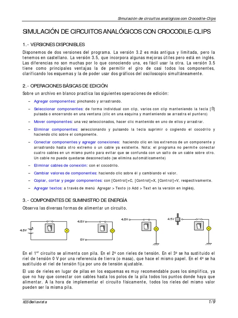 Manual de CROCODILE CLIPS PDF | PDF | Transistor de unión bipolar ...
