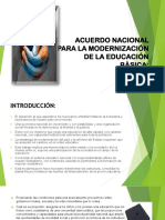 Acuerdo Nacional Para La Modernización de La Educación