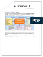Strategic Management - I: Porter'S 5 Forces Model