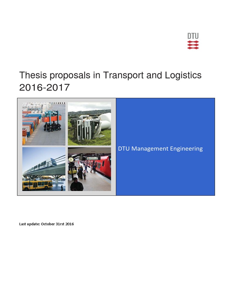 master thesis in logistics