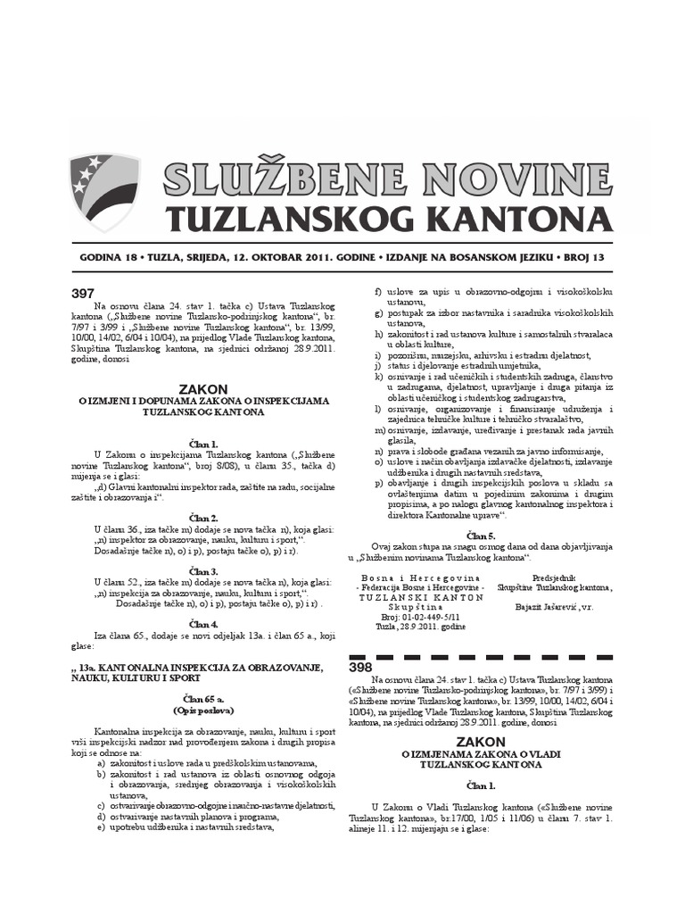 Sluzbene TK Broj 13 | PDF