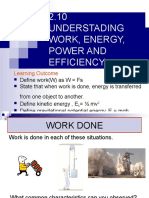 2.10 Understading Work, Energy, Power and Efficiency: Learning Outcome