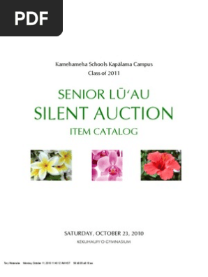 Silent Auction Item Catalog