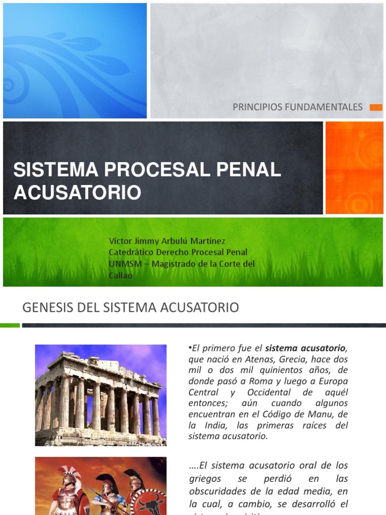 Sistema Procesal Penal Acusatorio | PDF | Procedimiento Criminal ...
