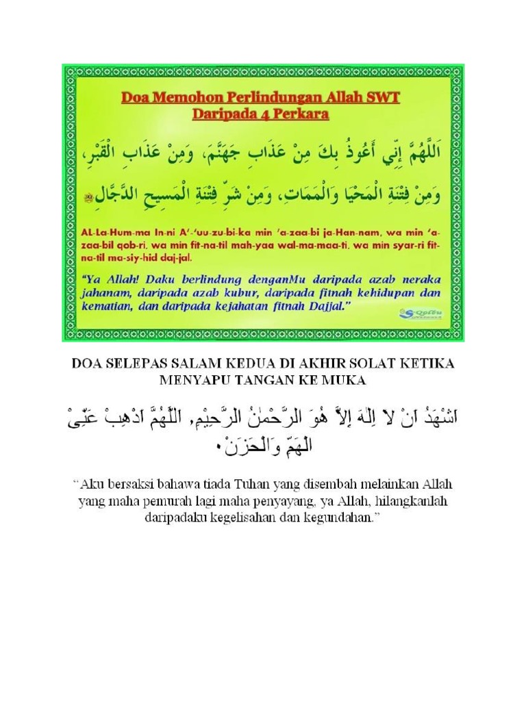 Doa Sebelum Salam PDF