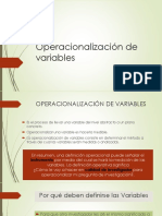 Operacionalización de Variables