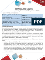 Syllabus Del Curso de Economía, Presupuesto Público y Hacienda Pública PDF