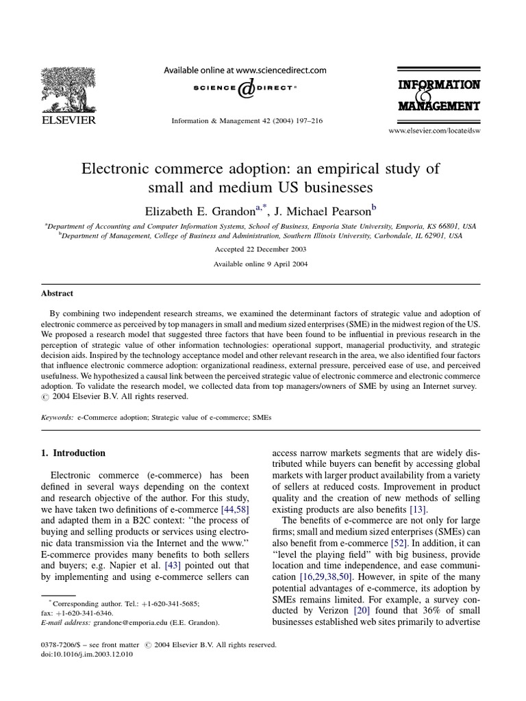 E Commerce Adaption-1 PDF | PDF | Factor Analysis | E Commerce