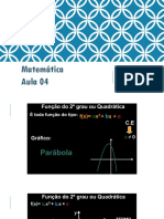 Construção da função quadrática