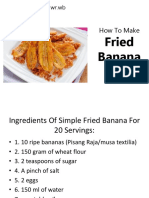 How To Make Fried Banana