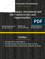 Foreign Finance, Investment and Aid: Controversies and Opportunities