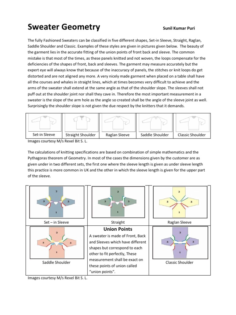 Sweater Geometry | PDF | Trigonometric Functions | Sine