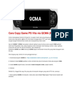 Cara Copy Game PS Vita via QCMA