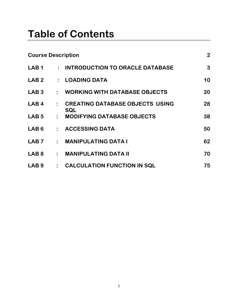 Oracle Database Course Overview and Labs | PDF | Oracle Database ...