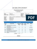 Allama Iqbal Open University-Result