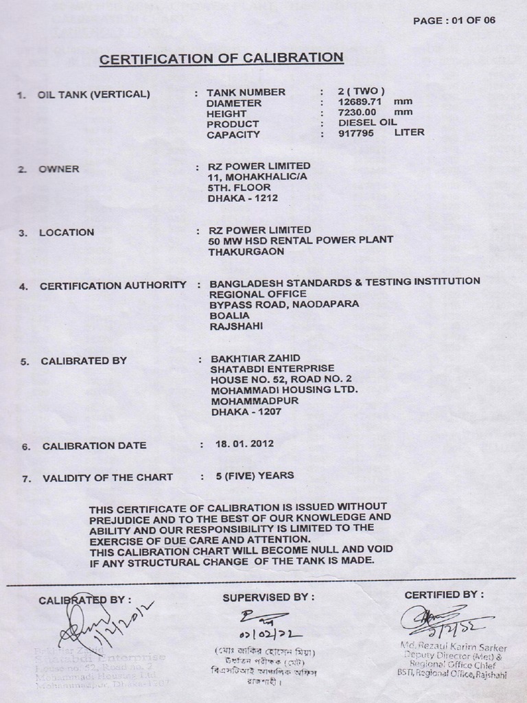 Tank 02 Calibration Chart PDF PDF