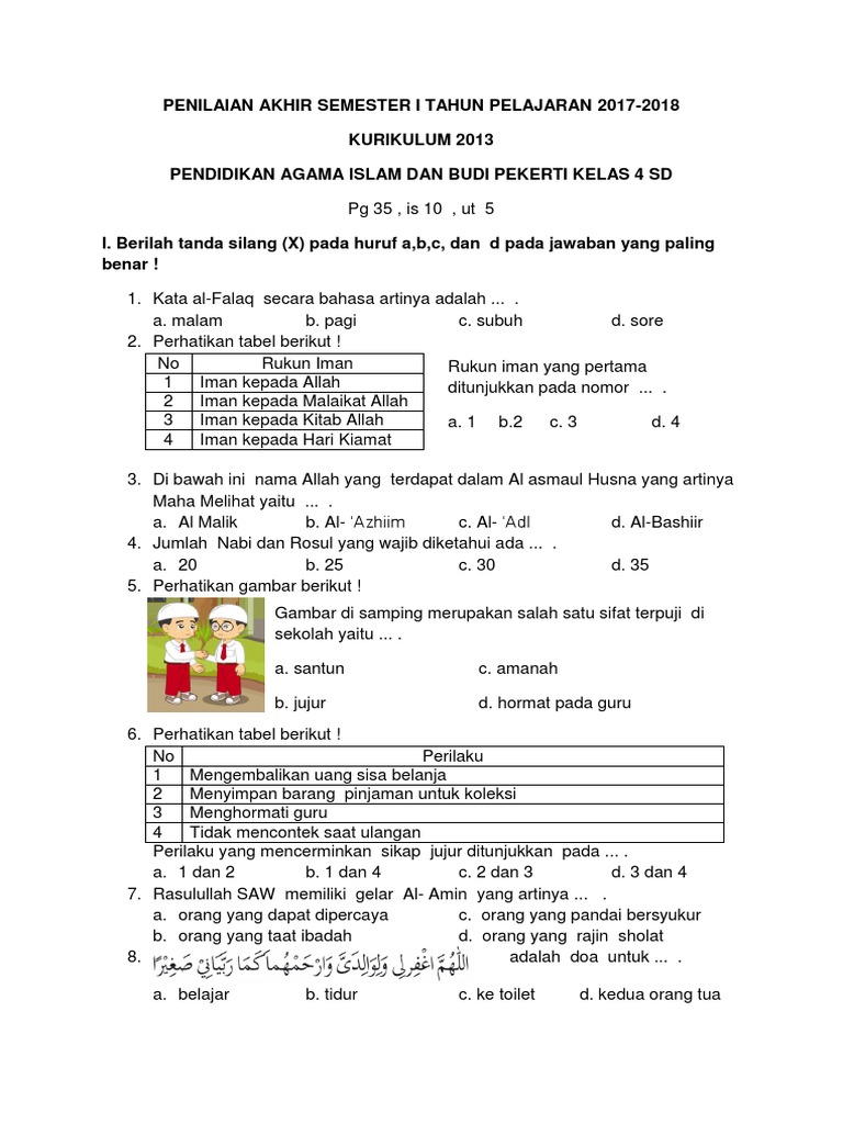 Contoh Soal Essay Iman Kepada Hari Akhir Beserta Jawabannya Guru Paud