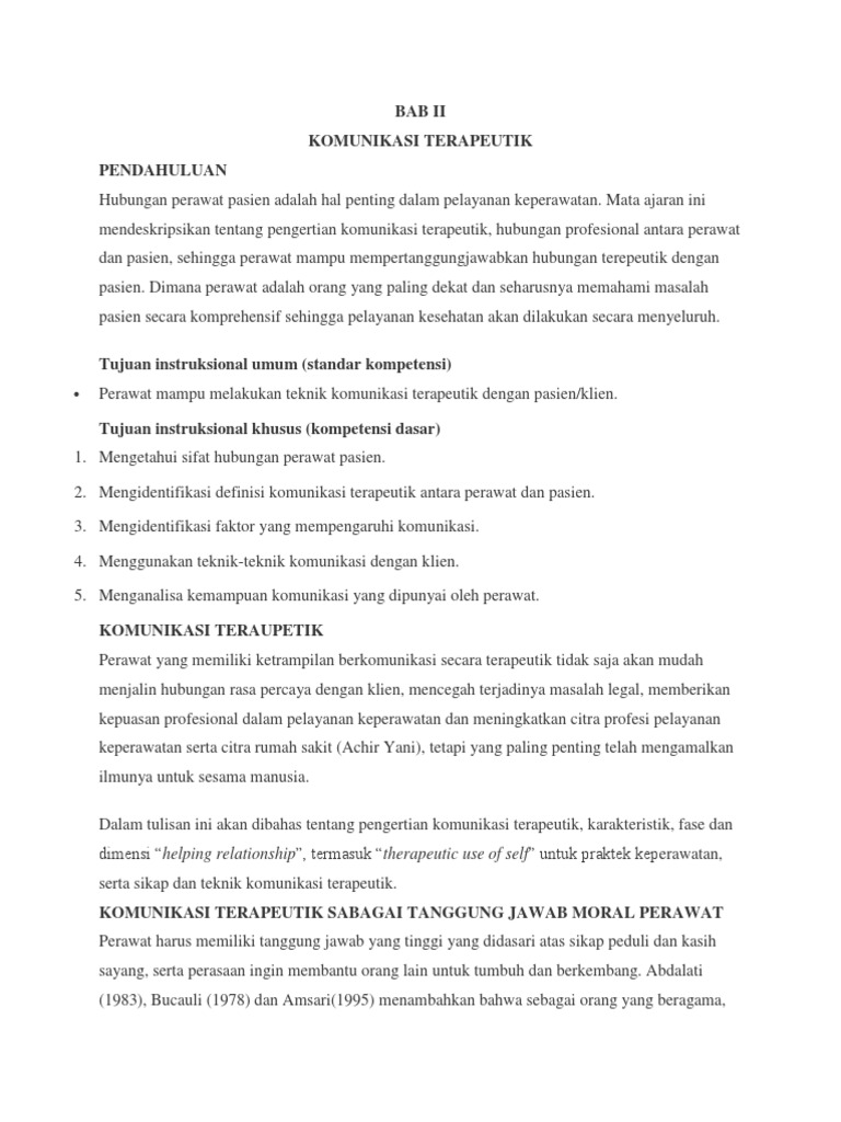 Komunikasi Terapeutik Etika Keperawatan Konsep Spiritual