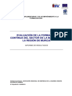 Evaluación de La Formación Continua Del Sector de La Madera de La Región de Murcia