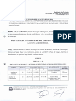 Altera Tabelas Do Anexo I Da Lei #689 - 91 de 01 - 10 - 91 Que Dispõe Sobre o Plano de Cargos, Carreiras PDF