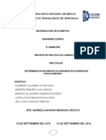 Determinación de mesofilos aerobios en superficies