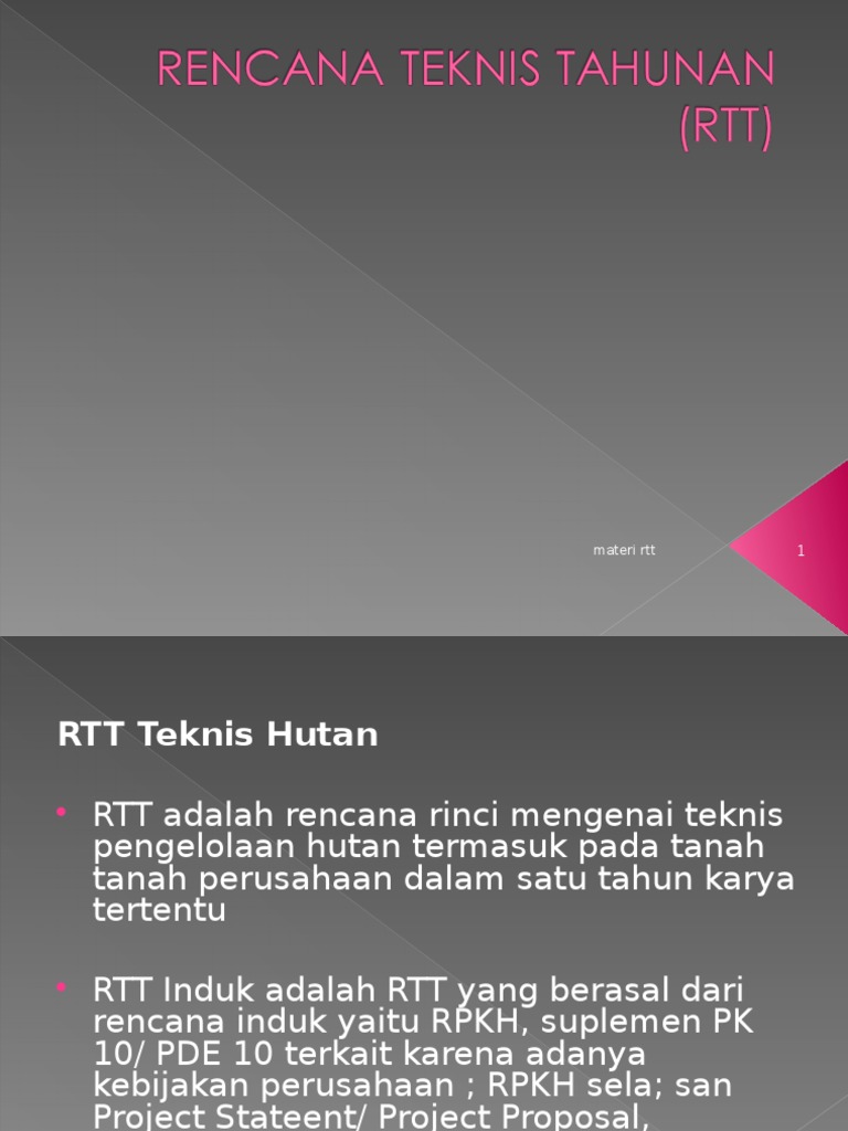 Panduan Penyusunan RTT Hutan | PDF | Teknologi & Rekayasa