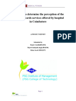 A Study Is To Determine The Perception of The Patients Towards Services Offered by Hospital in Coimbatore